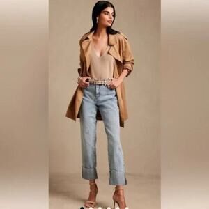 Banana Republic Factory Slouch Jean Cuffed Size 26T 26 TALL NEW with Tags